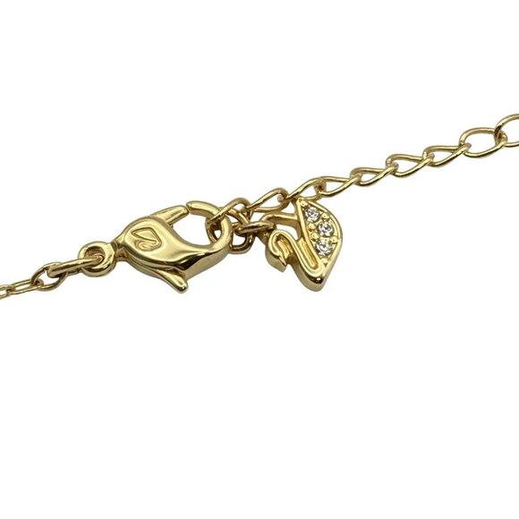 Auth SWAROVSKI - Gold Clear Hardware Swarovski Crystal Necklace - Picture 2 of 4